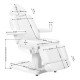 Kozmetické kreslo Azzurro 803D elektro 3x motor biele