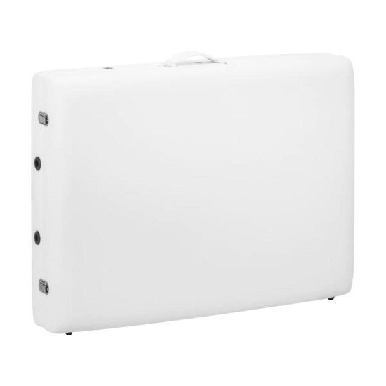 Balance skladací masážny stôl drevený 2 segmentový biely