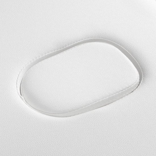 Balance skladací masážny stôl drevený 2 segmentový biely