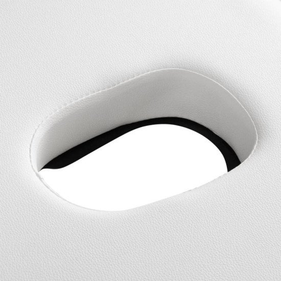 Balance skladací masážny stôl drevený 2 segmentový biely