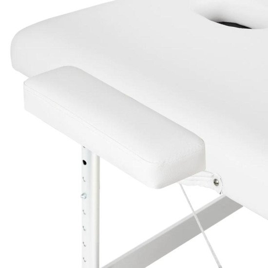 Balance skladací masážny stôl hliníkový 3 segmenty bielý