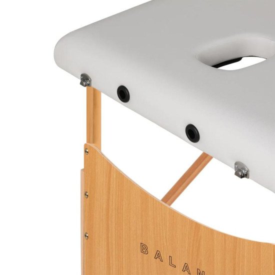 Balance skladací masážny stôl drevený 3 segmenty 190x70 bielý Balance skladací masážny stôl drevený 3 segmenty 190x70 bielý