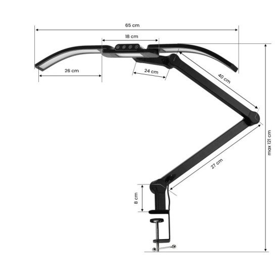 Lampa na manikúru Glow L05 čierna
