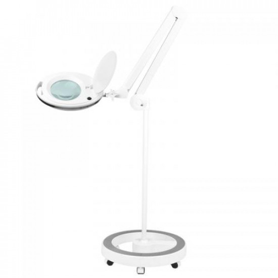 Kozmetická lupa lampa Elegante 6027 60 LED SMD 5D + stativ, biela