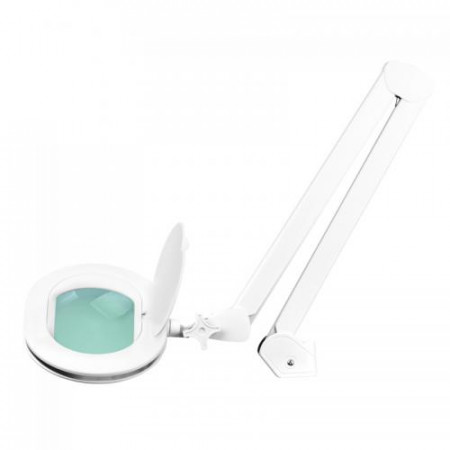 Kozmetická lupa lampa Elegante 6028 60 LED SMD 5D na stôl s reguláciou intezity, biela