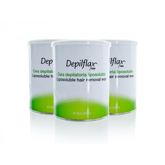 Vosk na depiláciu Depilflax v plechovke 800 ml, azulén