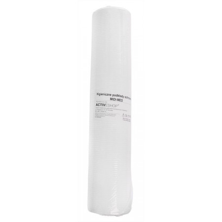 Jednorázové papierové-foliované prestieradlo 51x50 cm biele, 40 m