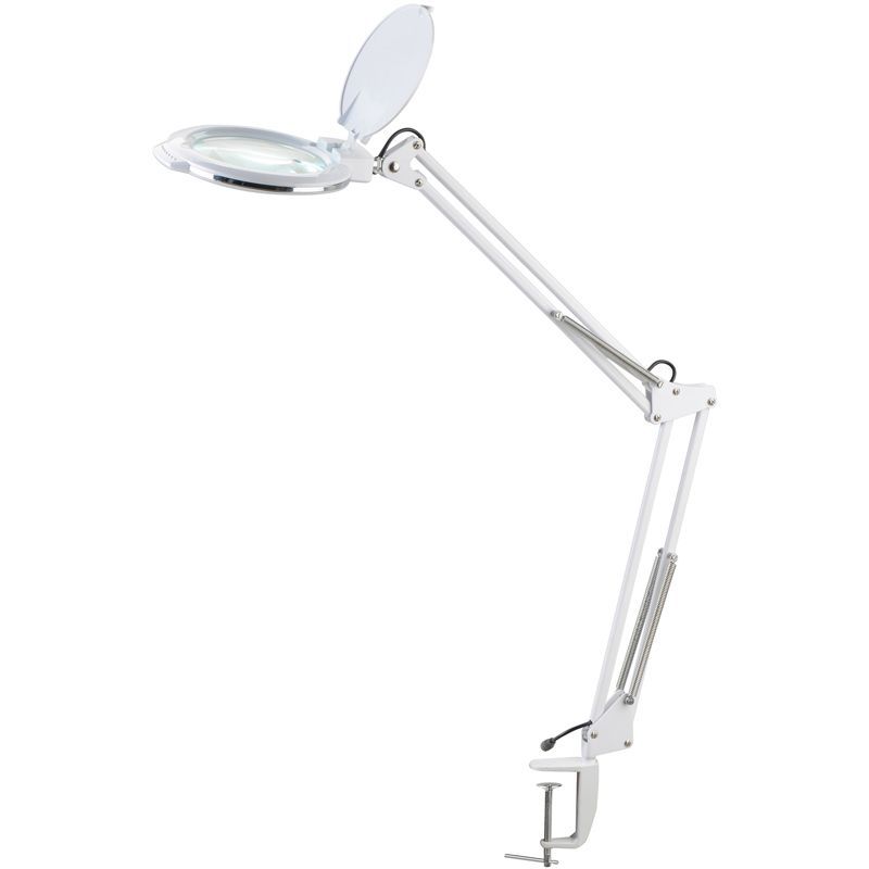 Kozmetická lupa lampa LED Moonlight 8012/5"na stôl s držiakom, biela