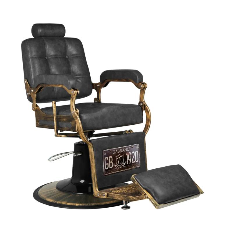 Gabbiano barberské kreslo Boss HD Old Leather čierne