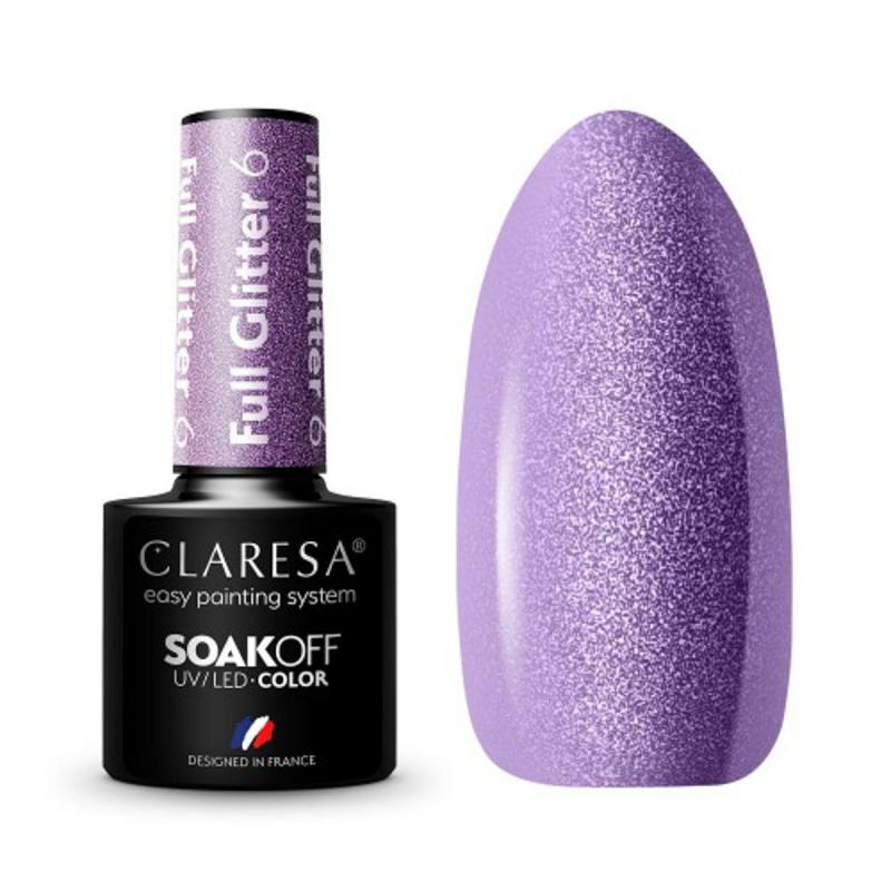 Claresa gél lak na nechty full glitter 6 5 g