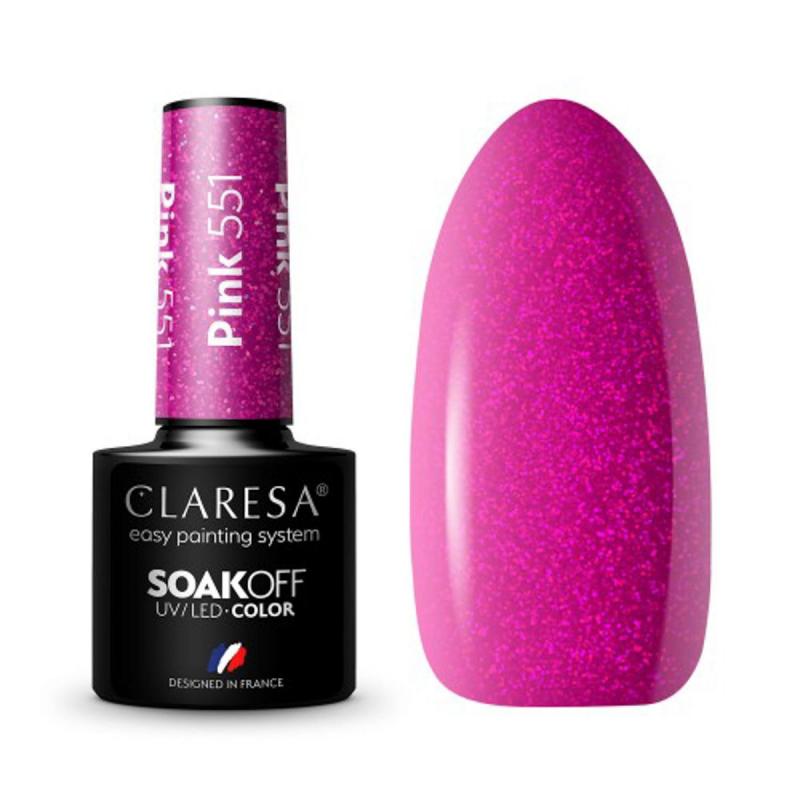 Claresa gél lak na nechty Pink nr. 551 5 g