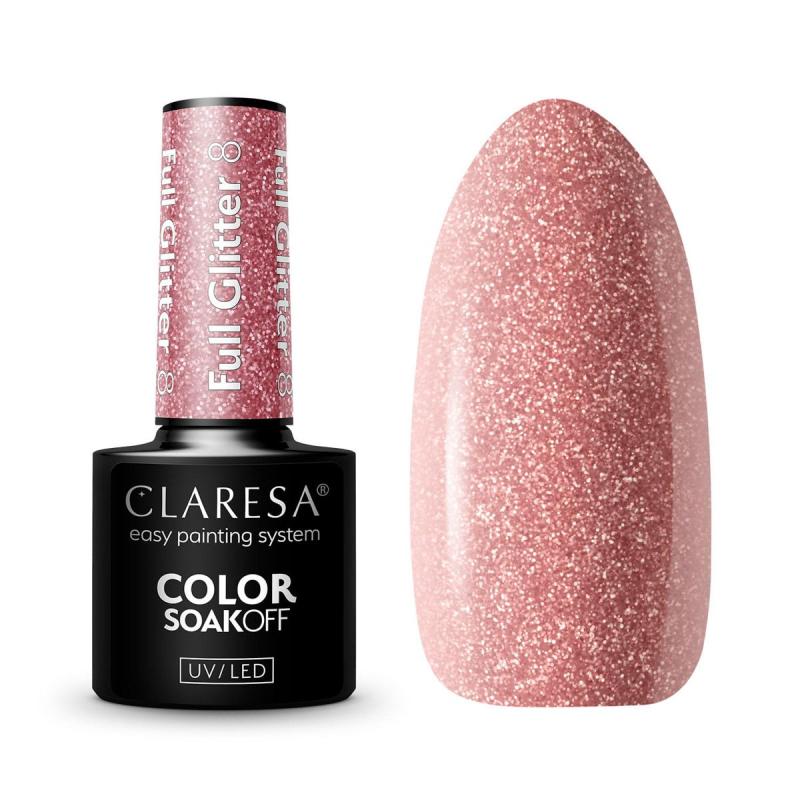 Claresa gél lak na nechty Full glitter 8 5 g