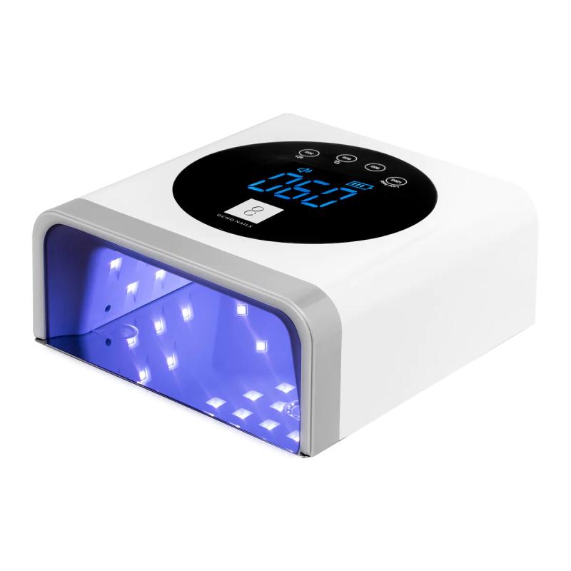 UV LED lampa na nechty OCHO NAILS X22 72 W, bezdrôtová, biela, so zrkadlovým podstavcom