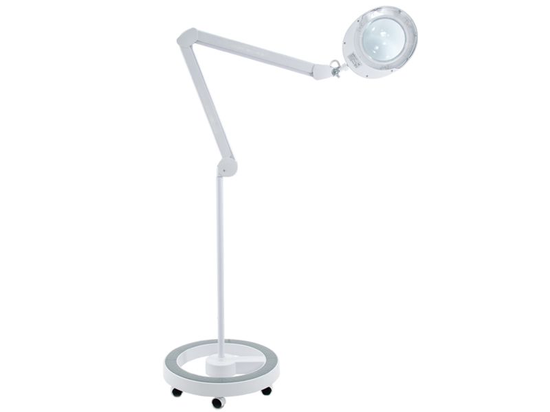 Kozmetická lupa lampa Elegante 6025 60 LED SMD 5D + statív, biela