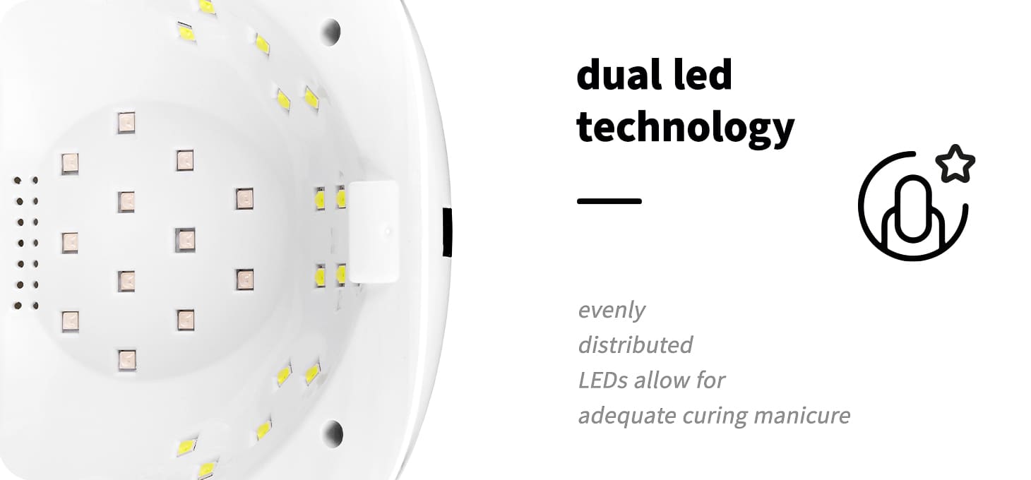 UV LED Lampa na nechty Glow S1 168 W strieborná - detail produktu 2
