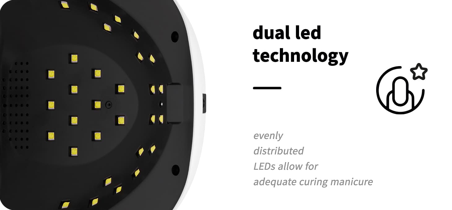 UV LED lampa na nechty Glow V1 168 W zlatá - detail produktu 2