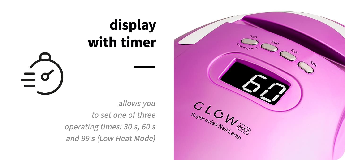 UV LED lampa na nechty Glow F2 RN 220 W - detail produktu 3