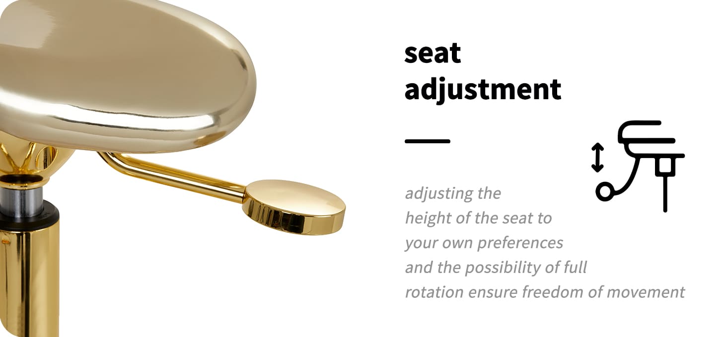 Kadernícka taburetka Gabbiano Fine gold - detail produktu 3