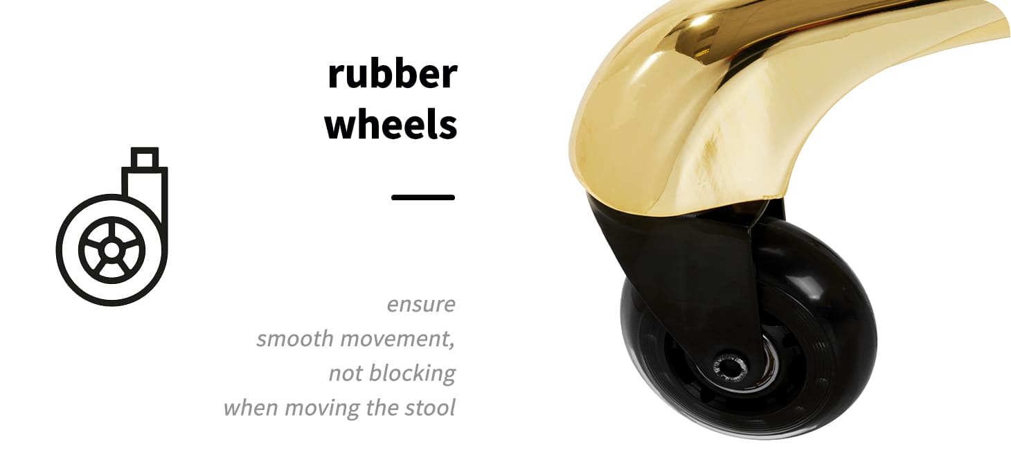 Kadernícka taburetka Gabbiano Fine gold - detail produktu 4