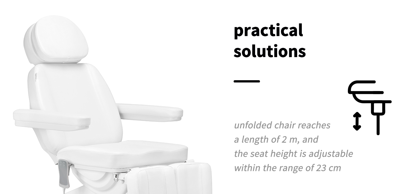 Elektrické pedikérske kreslo Sillon Classic Pedi 2 motorové biele - detail produktu 3