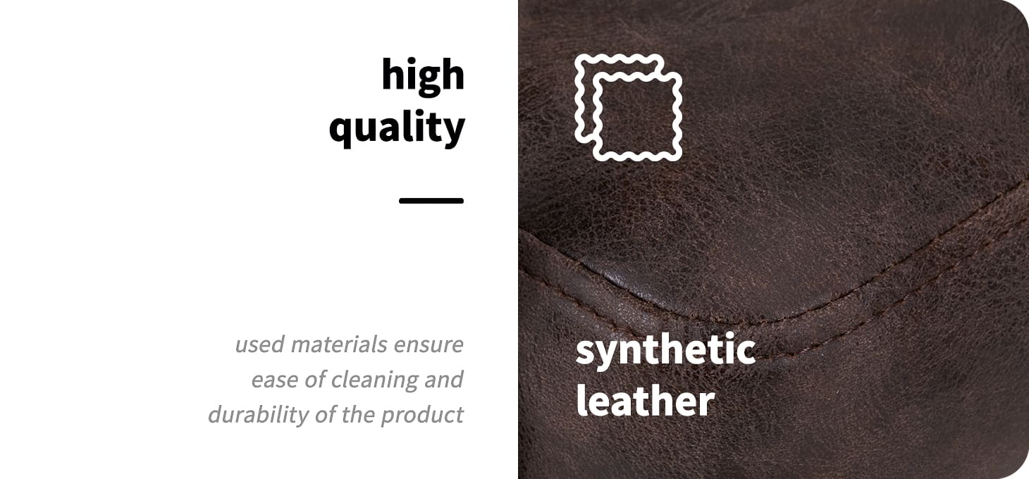 Gabbiano Kadernícke kreslo Katania Loft Old Leather, čiernohnedé - detail produktu 4