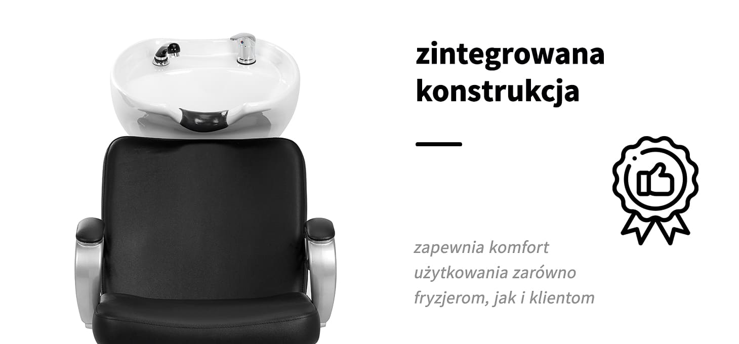 Kadernícky umývací box Hair System ZA31 čierny - detail produktu 2