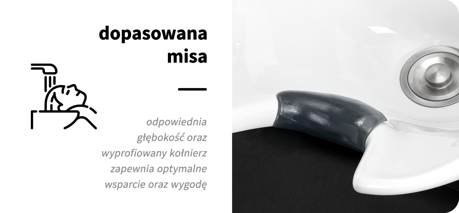 Kadernícky umývací box Hair System ZA31 čierny - detail produktu 3