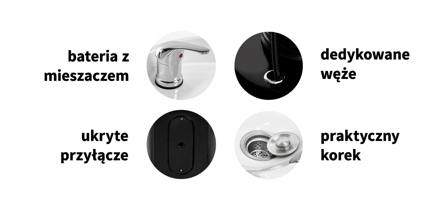 Kadernícky umývací box Hair System ZA31 čierny - detail produktu 4