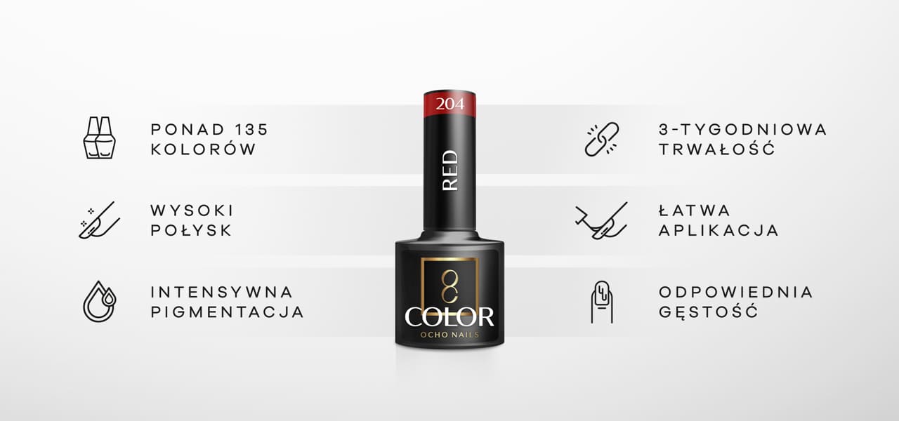 Ocho Nails Hybridný gél lak na nechty Fluo F 08, 5 g - detail produktu 2