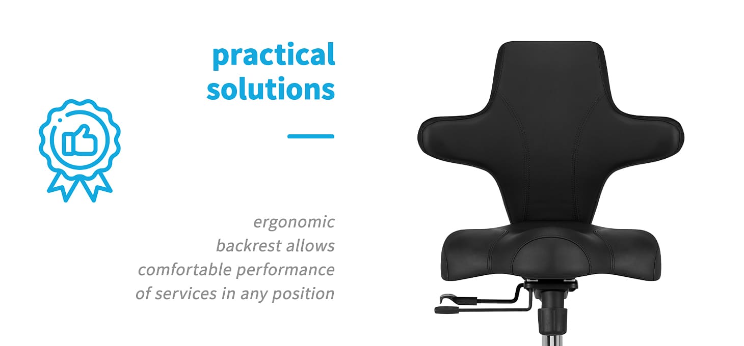 Kozmetická stolička Azzurro Špecial 152 čierne - detail produktu 2