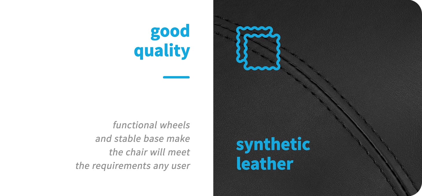 Kozmetická stolička Azzurro Špecial 152 čierne - detail produktu 4