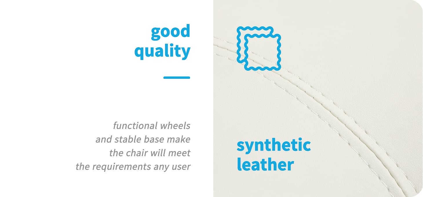 Kozmetická stolička Azzurro Špecial 152 biele - detail produktu 4