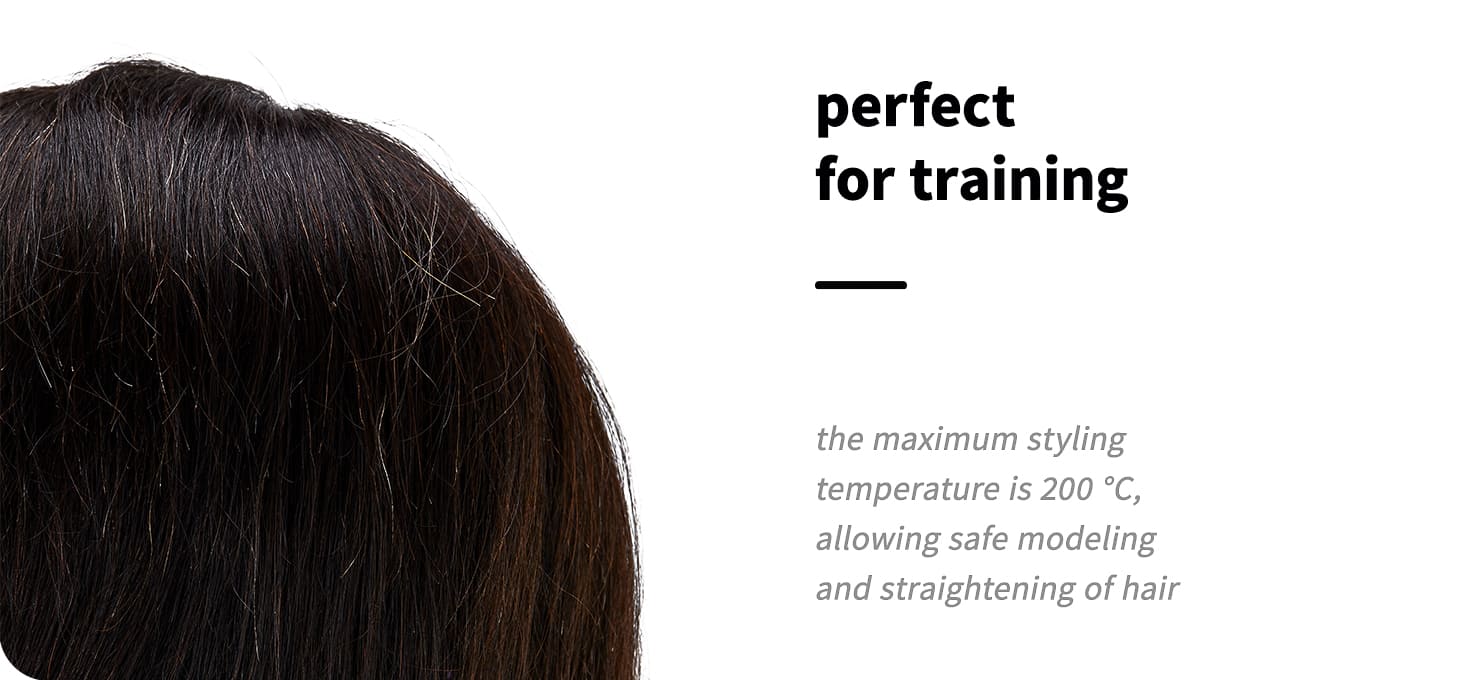 Cvičná kadernícka hlava Gabbiano WZ 1 naturálne vlasy farba 1H - detail produktu 2