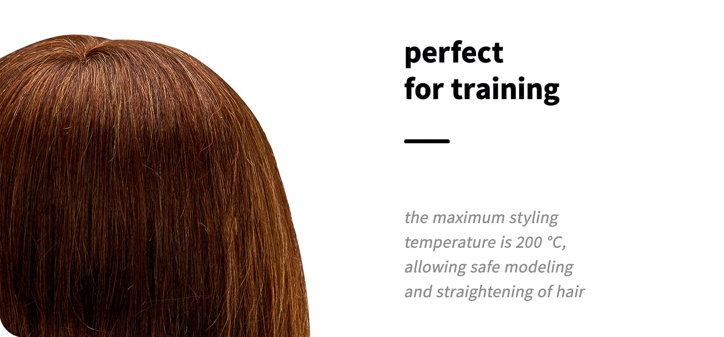 Cvičná kadernícka hlava Gabbiano WZ 1 naturálne vlasy farba 4 H - detail produktu 2