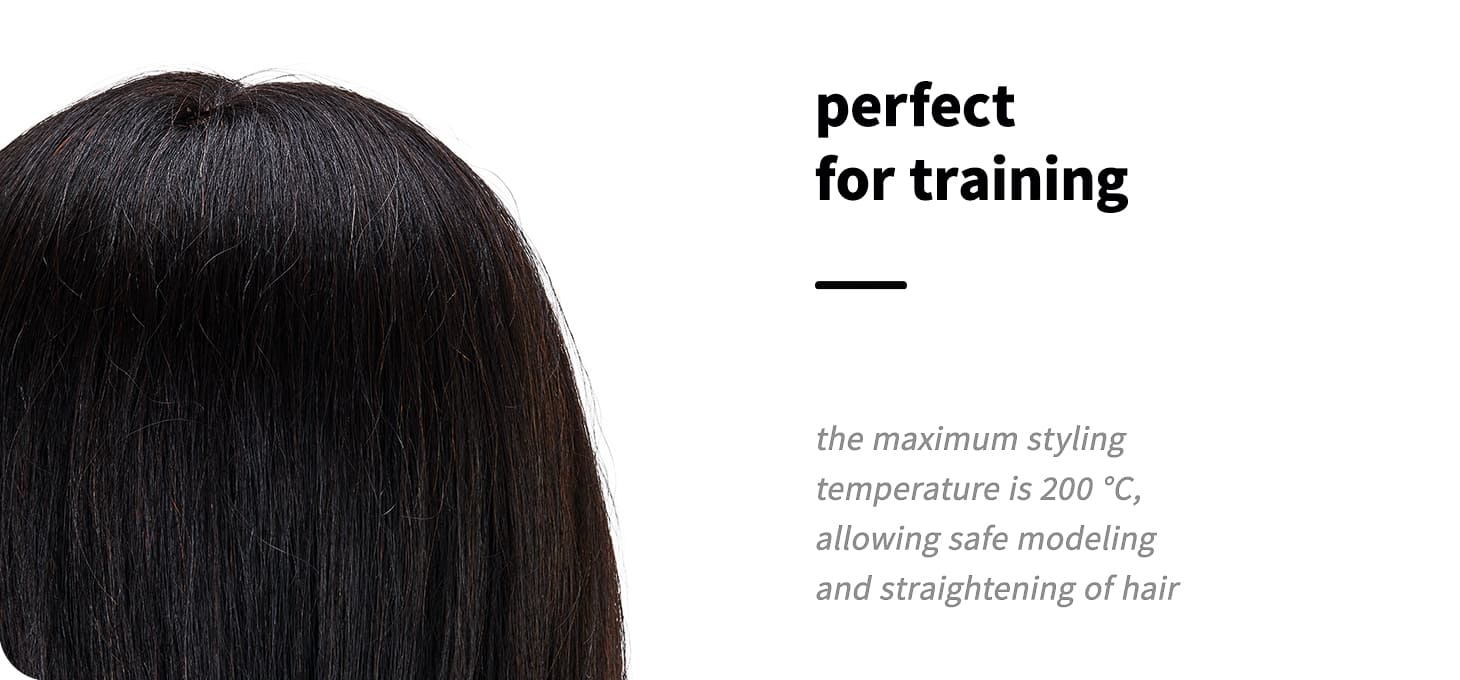 Cvičná kadernícka hlava Gabbiano WZ 1 naturálne vlasy farba 1 H, dĺžka 42cm - detail produktu 3