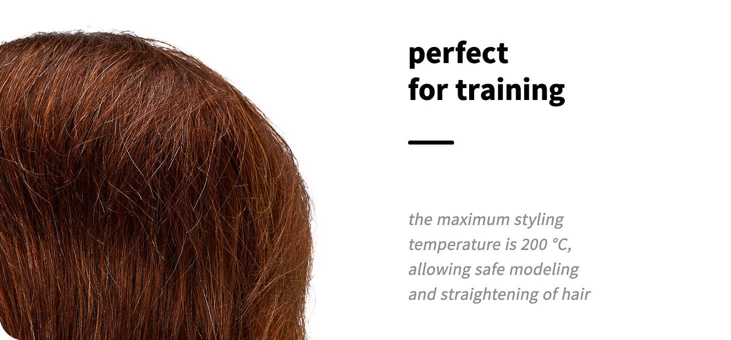 Cvičná kadernícka hlava Gabbiano  WZ 3 naturálne vlasy farba 4 H - detail produktu 3