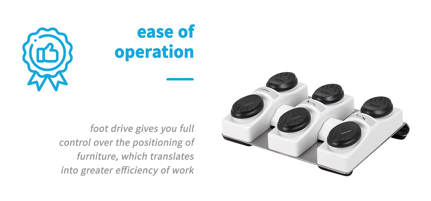 Elektrické kozmetické kreslo Azzurro 803D 3 motorové biele - detail produktu 4