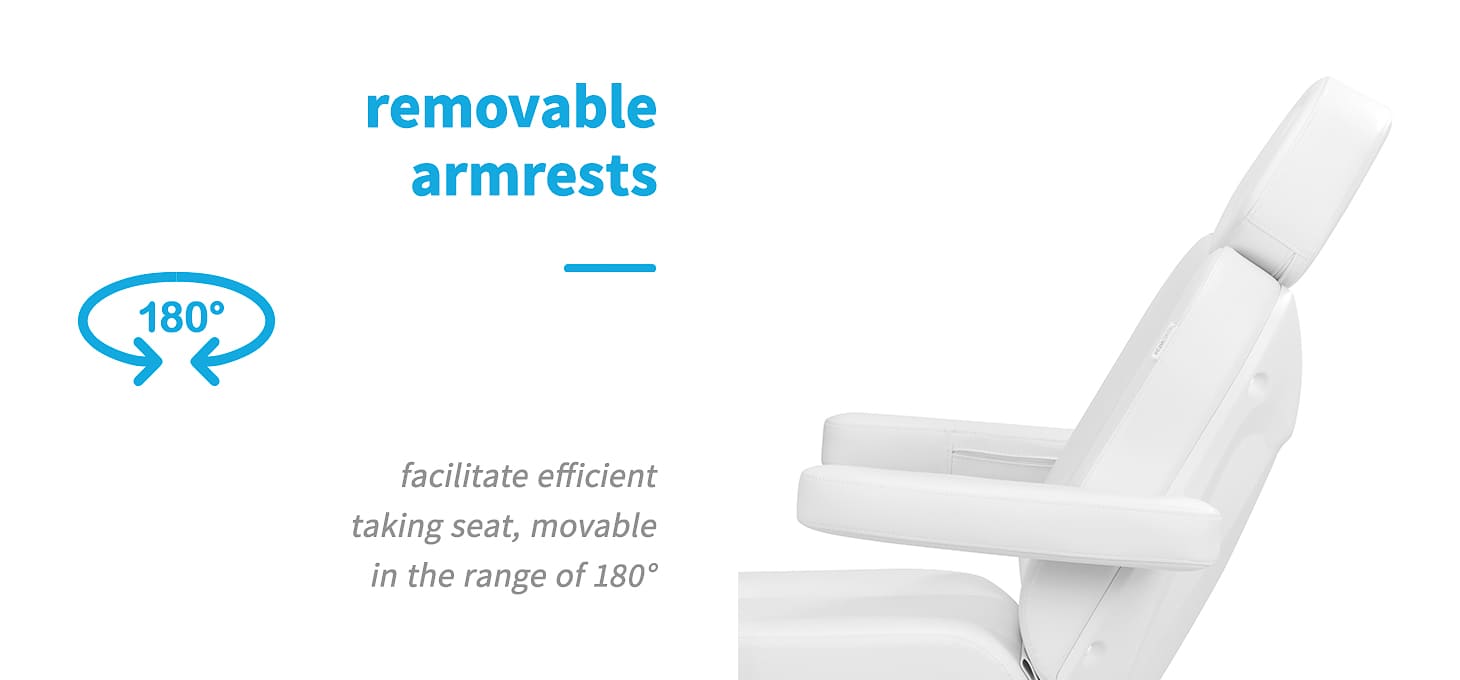 Elektrické kozmetické kreslo Azzurro 803D 3 motorové biele - detail produktu 6