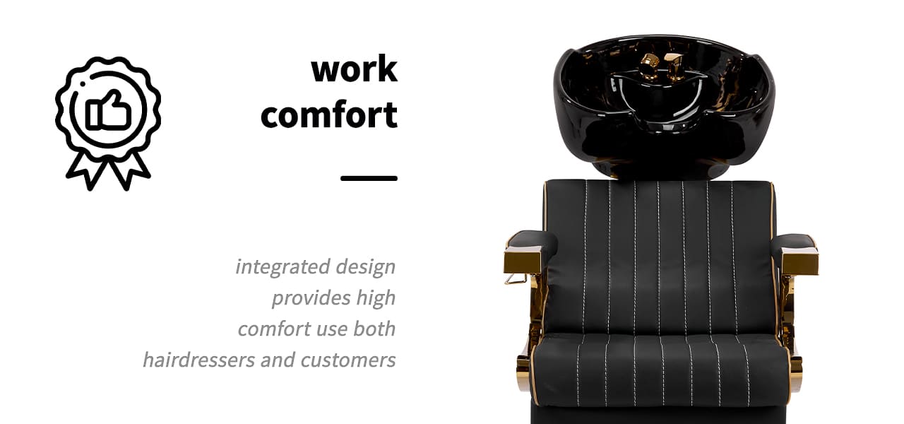 Barberský umývací box Gabbiano Marcus zlato-čierny - detail produktu 2