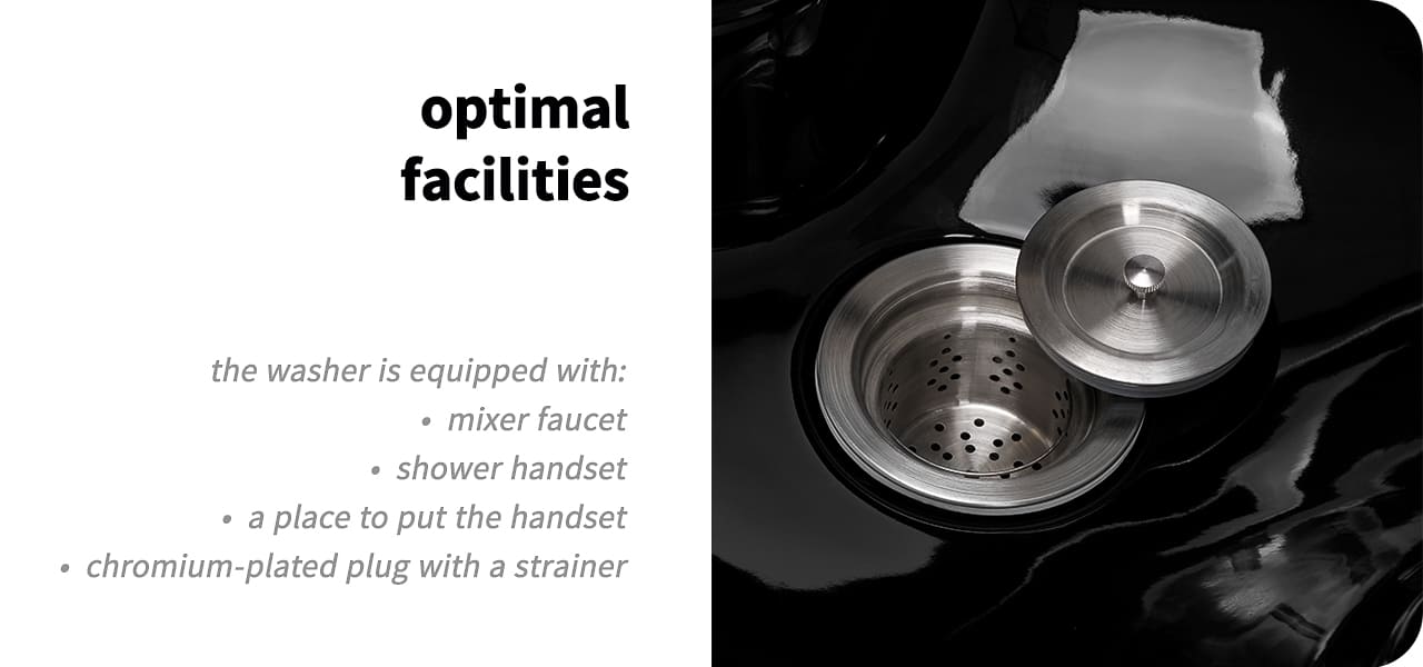 Barberský umývací box Gabbiano Marcus zlato-čierny - detail produktu 4