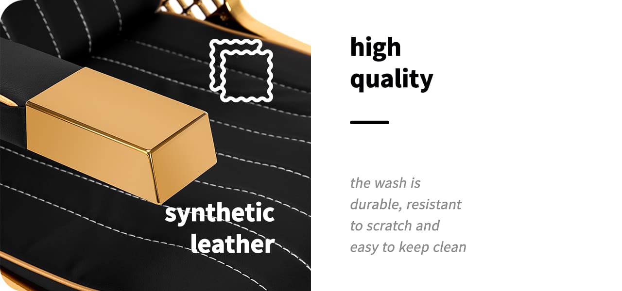 Barberský umývací box Gabbiano Marcus zlato-čierny - detail produktu 5