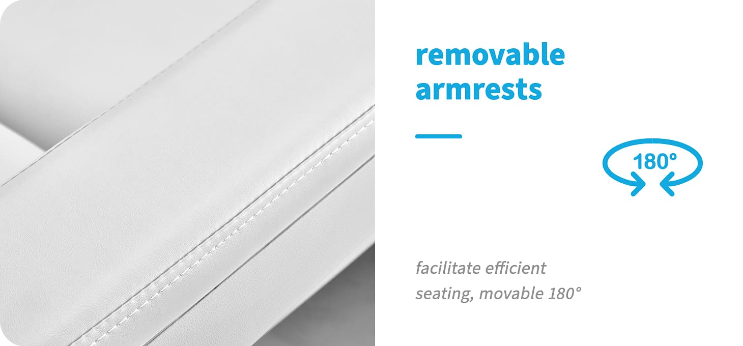 Kozmetické elektrické kreslo Azzurro 891 biele - detail produktu 3