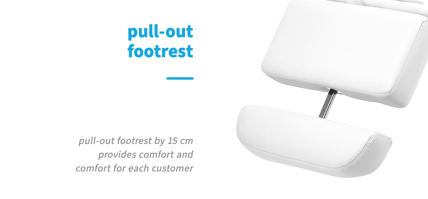 Kozmetické elektrické kreslo Azzurro 891 biele - detail produktu 4