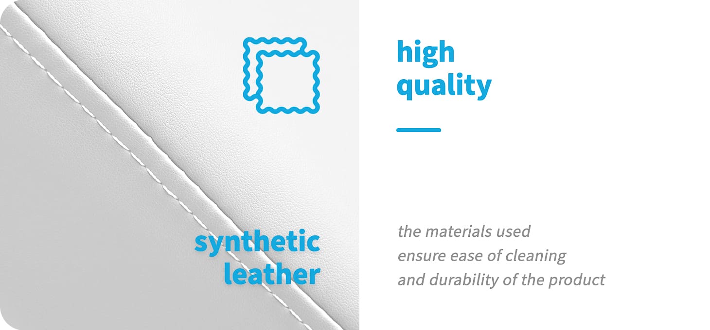 Kozmetické elektrické kreslo Azzurro 891 biele - detail produktu 5