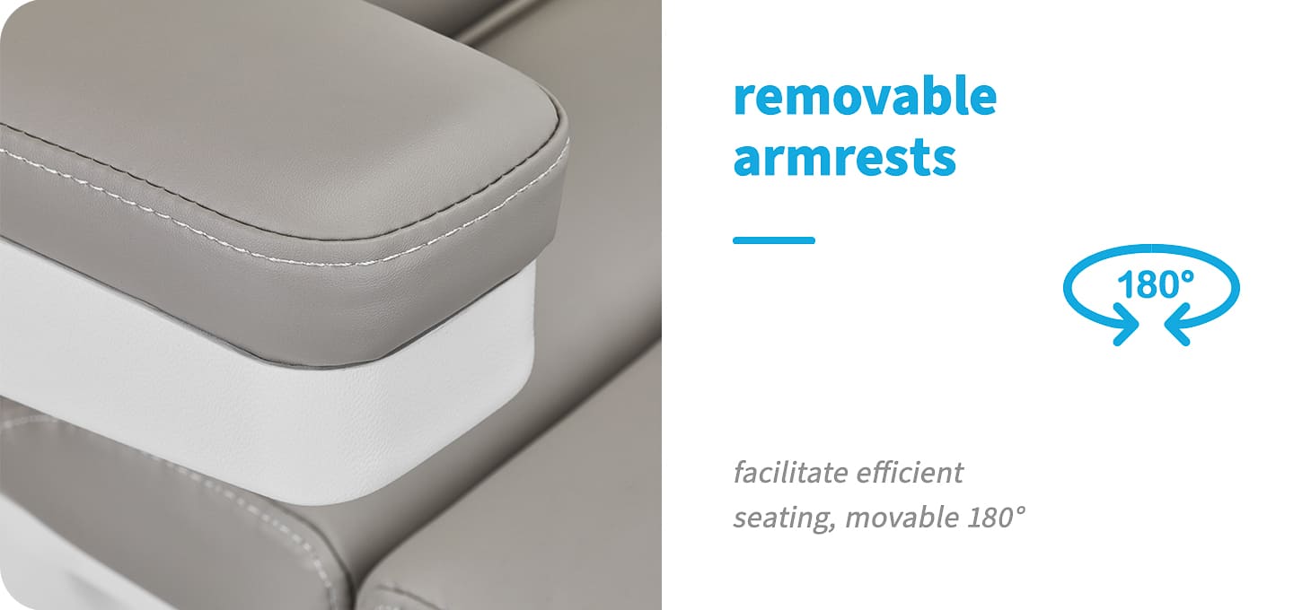 Kozmetické elektrické kreslo Azzurro 891 šedé - detail produktu 3