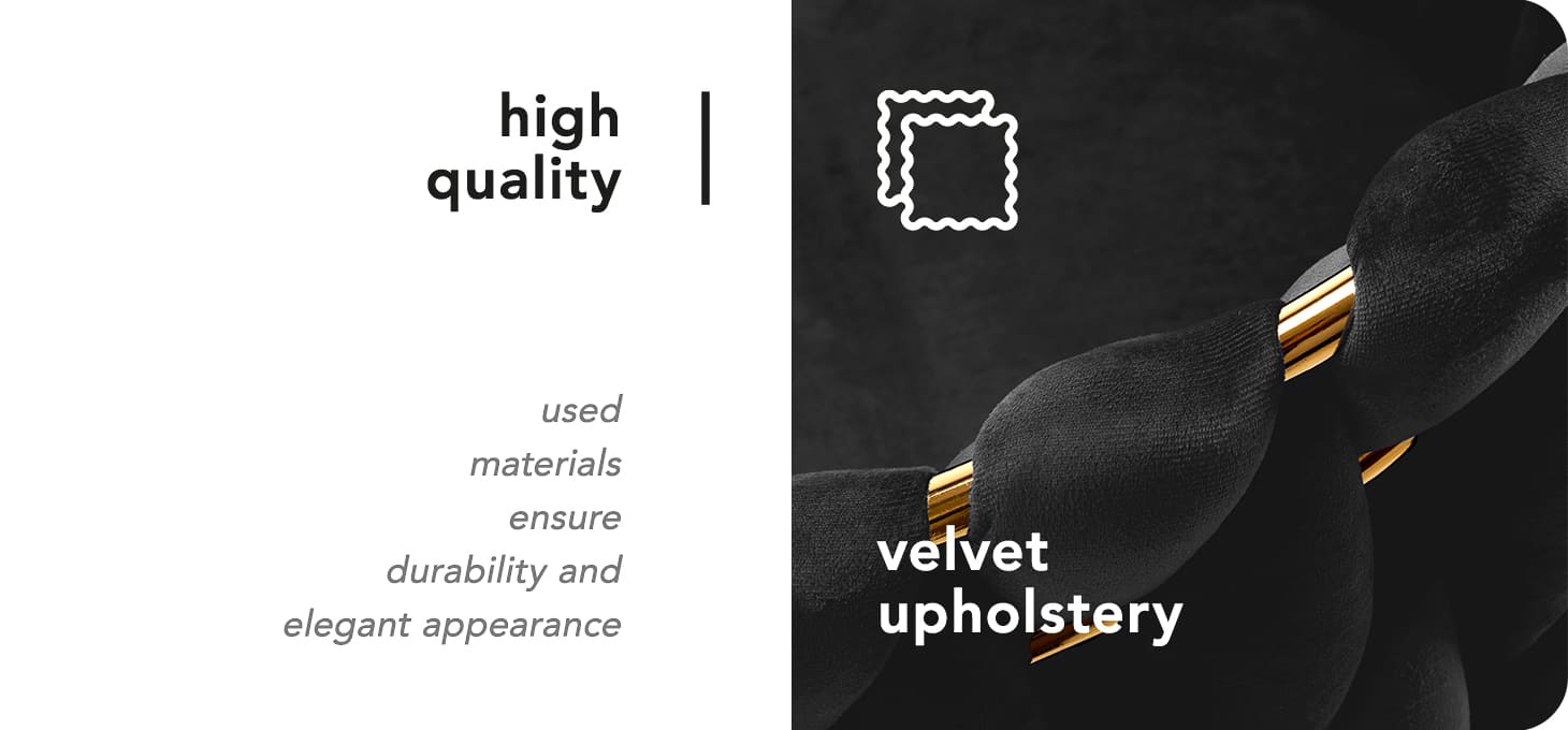 Kreslo 4Rico QS-GW06G zamatové čierne - detail produktu 4