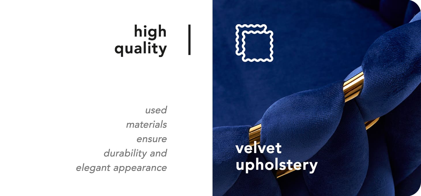 Kreslo 4Rico QS-GW06G zamatové modré - detail produktu 4