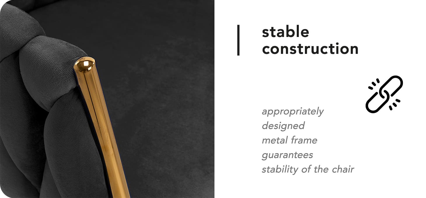 Kreslo 4Rico QS-GW06G zamatové šedé - detail produktu 3