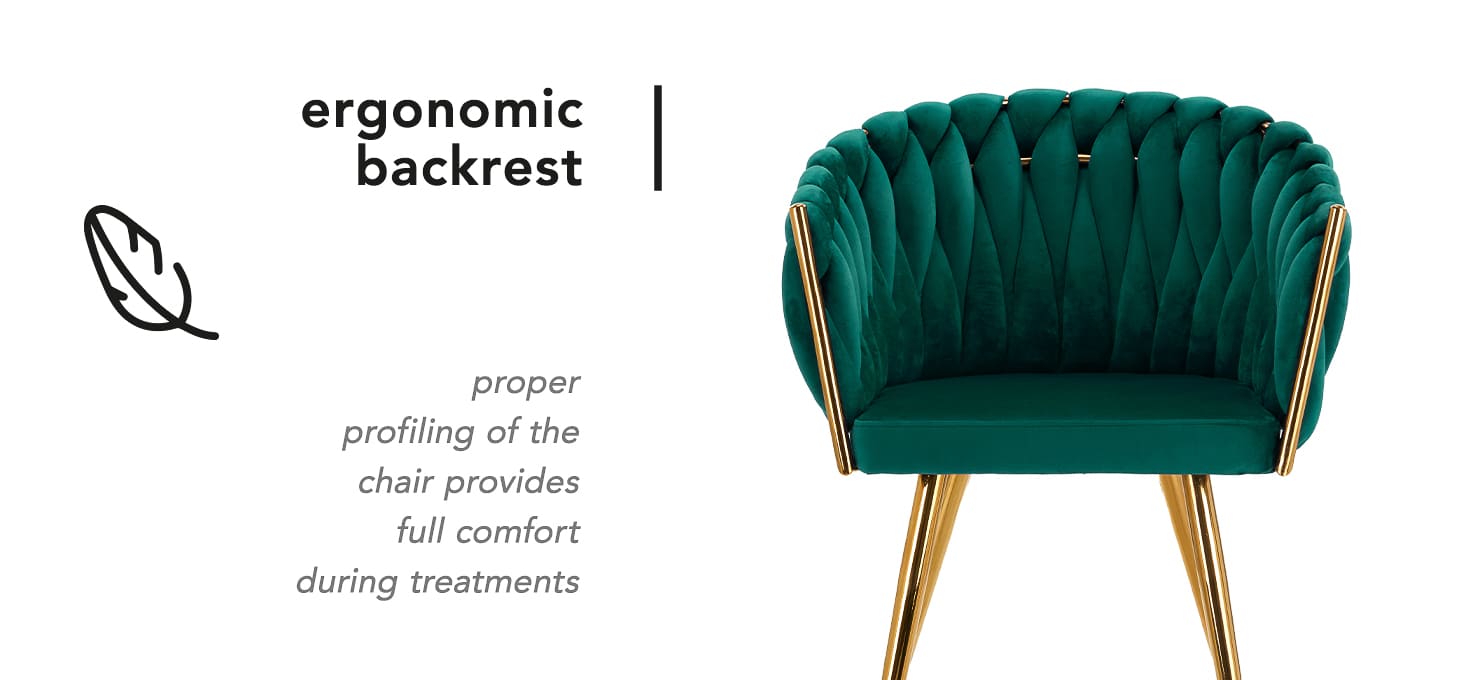 Kreslo 4Rico QS-GW06G zamatové zelené - detail produktu 2