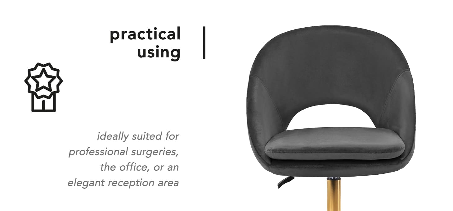 Otočné kreslo 4Rico QS-MF18G zamatové šedé - detail produktu 2